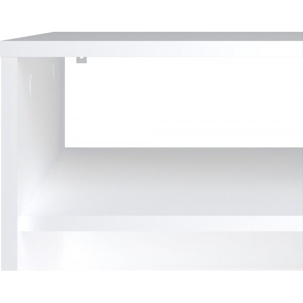 Media TV-b�nk med �ppna fack - Vit