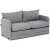 Canap convertible 2 places XL Saga - Gris clair