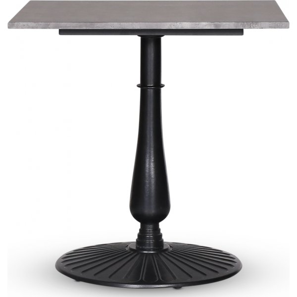 Mystery bord 75x75 cm - Blad svart underrede/betongimitation