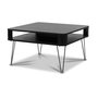 Designa soffbord kvadrat - Krom/Svart