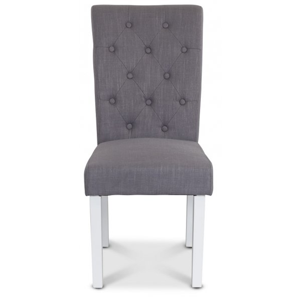 Oliva matstol Gr� - vita ben