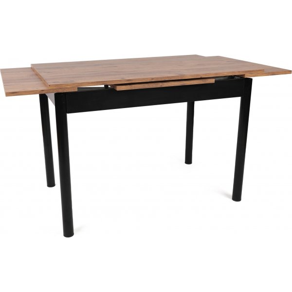 Table à manger Polo 110-170 x 75 cm - Noyer/noir Table à manger Polo 110-170 x 75 cm - Noyer/noir