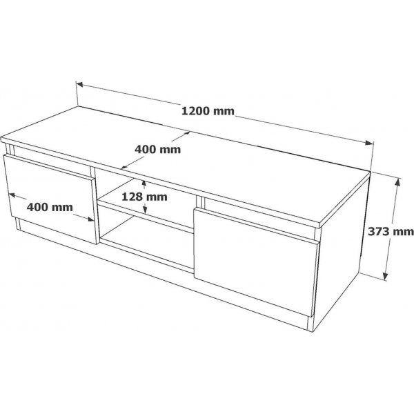 Silva TV-bänk - Grå Silva TV-bänk - Grå