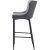 Tabouret de bar Carrie en PU gris SH 77 cm