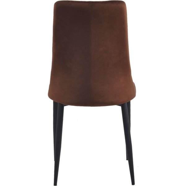 Chaise de salle à manger Eli - Velours couleur rouille Chaise de salle à manger Eli - Velours couleur rouille