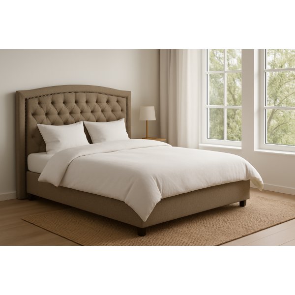 West sänggavel med nitar - Beige West sänggavel med nitar - Beige