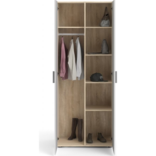 Armoire Pepe avec 2 portes - Chne/blanc