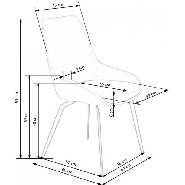 Chaise de salle  manger Cadeira 479 - Vert fonc