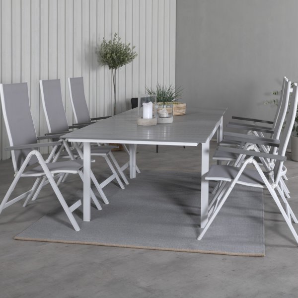 Levels matbord 160 x 100 cm - Gr/Vit