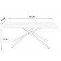 Jupiter matbord i sintrad sten - 180x90 cm - Vit marmor Jupiter matbord i sintrad sten - 180x90 cm - Vit marmor