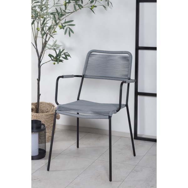 Lindos karmstol - Gr/Svart