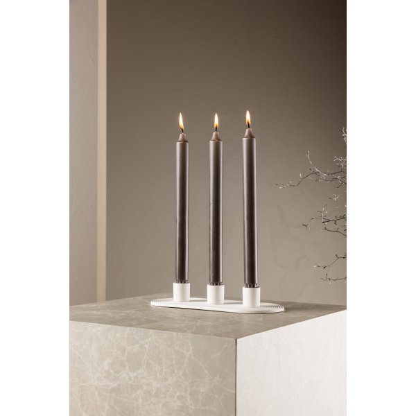 Dian ljusstake 24 x 10,5 x 4 cm - Vit