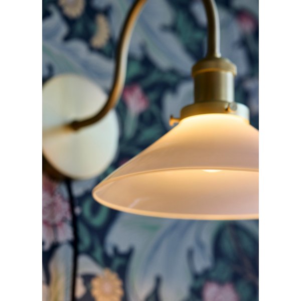 Axel wandlamp - Opaal glas/messing - 25 cm