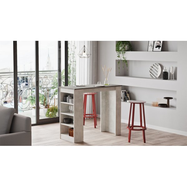 Table de bar Style 120 x 51,6 cm - Gris clair/gris fonc