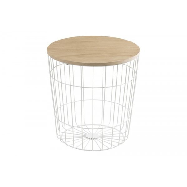 Lotus soffbord 39 cm - Ek/vit