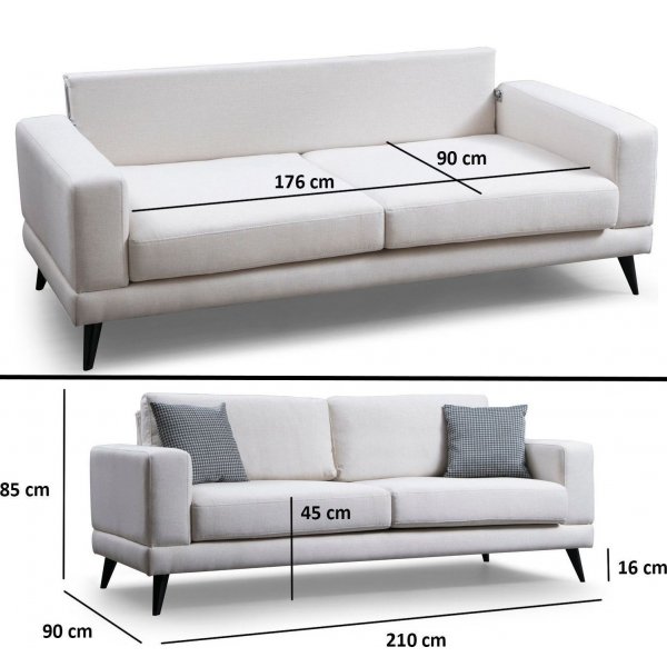 Canapé nordique 3 places - Beige Canapé nordique 3 places - Beige