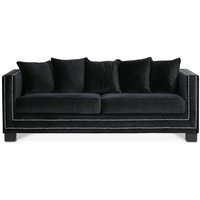 Cloude 2-sits soffa med nitar - Svart (Sammet) Cloude 2-sits soffa med nitar - Svart (Sammet)