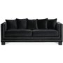 Cloude 2-sits soffa med nitar - Svart (Sammet)