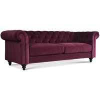 Chesterfield Royal 3-sits soffa - Bordeaux sammet Chesterfield Royal 3-sits soffa - Bordeaux sammet