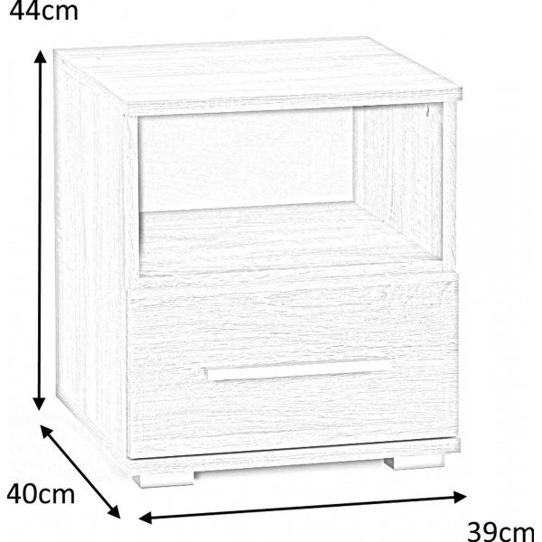 Abdel nachtkastje - Sonoma eik