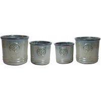 4 set av Krukor Mark - Grön/Blå 4 set av Krukor Mark - Grön/Blå
