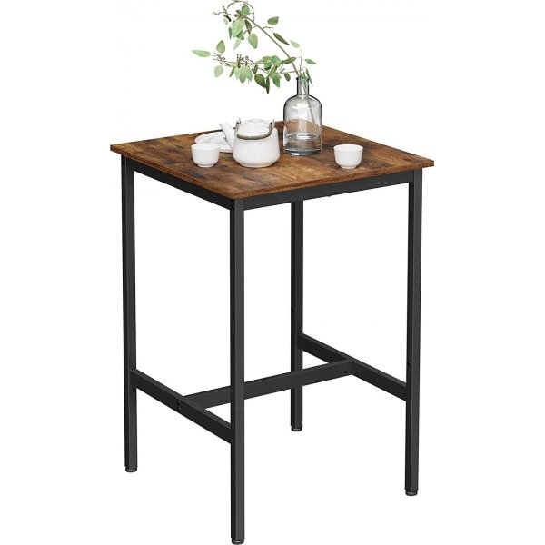 Table de bar Gunnar 60 x 60 cm - Marron/noir