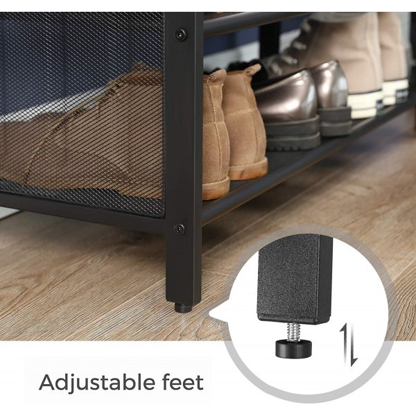 Nick schoenenrek met zitje - Bruin/zwart