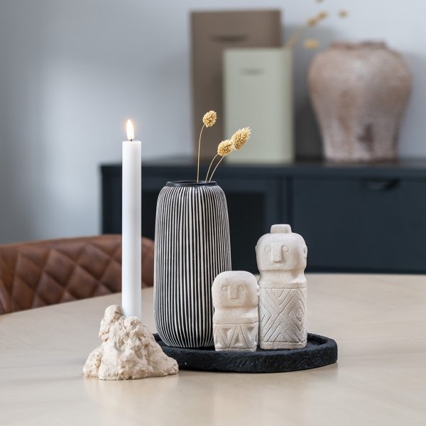 House Nordic vaas 18 - Zwart/wit