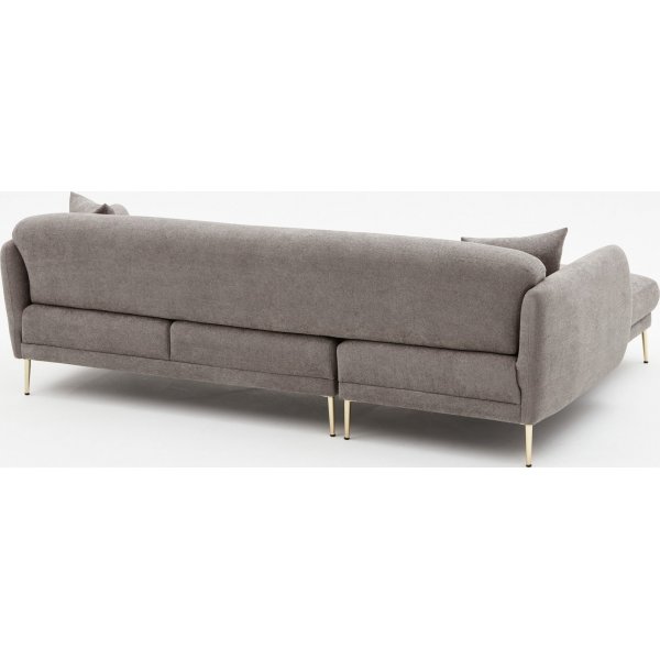 Canapé divan gauche Simena - Gris/or Canapé divan gauche Simena - Gris/or