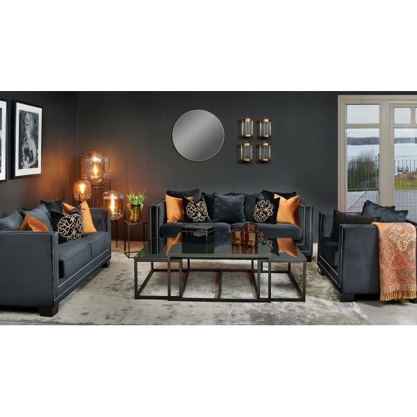 Canapé Cloude avec rivets - 215 cm Canapé Cloude avec rivets - 215 cm