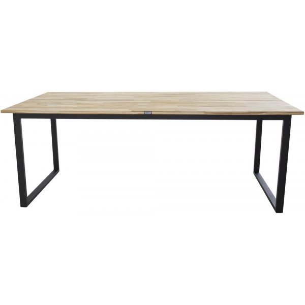 Regald matbord 200 cm - Svart/naturtr