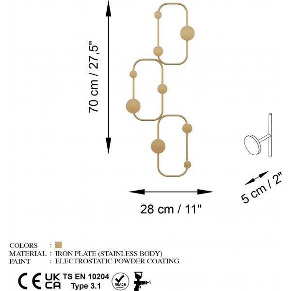 Lizzard kldhngare - Guld