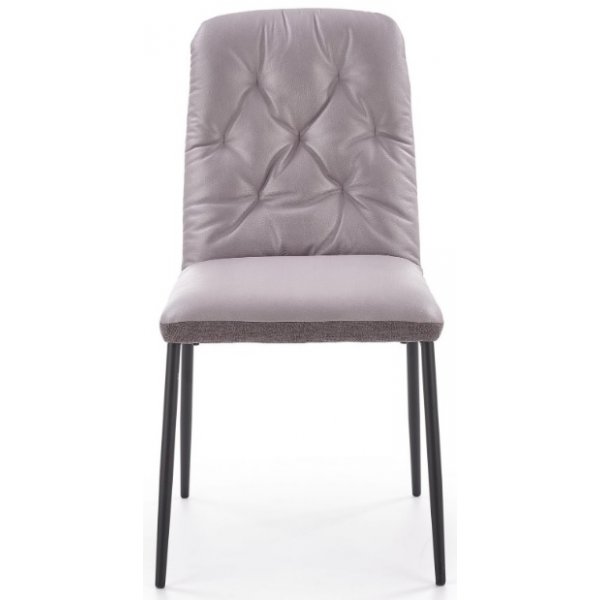 Lois matstol - Grå/svart (PU|Tyg) Lois matstol - Grå/svart (PU|Tyg)