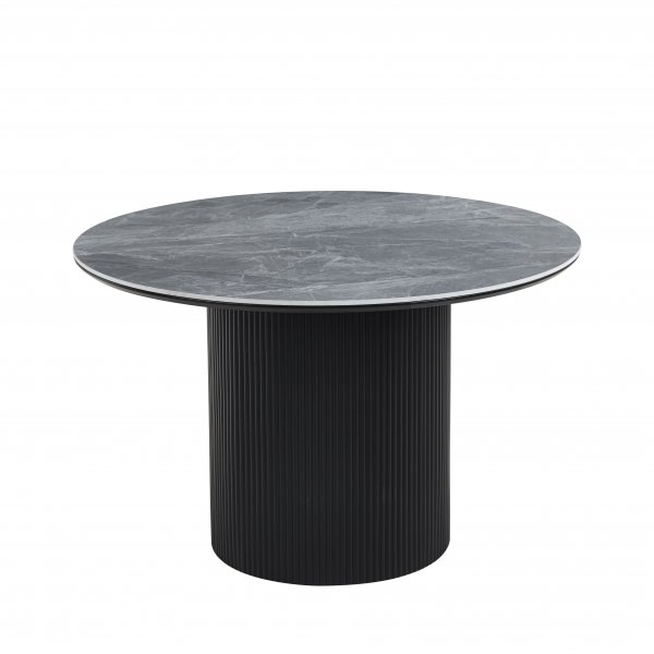 Salvador runt matbord Ø120 cm med grå keramisk sten Salvador runt matbord Ø120 cm med grå keramisk sten