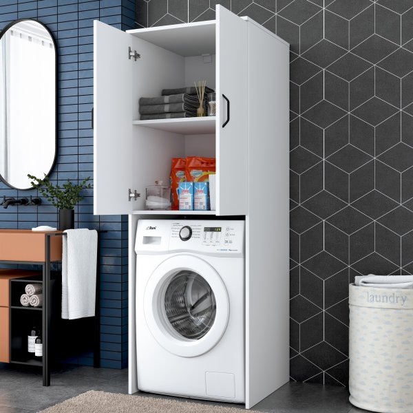 Meuble pour lave-linge Lang 110 - Blanc Meuble pour lave-linge Lang 110 - Blanc