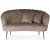 Kingsley 2-sits soffa - Beige sammet / Mssing