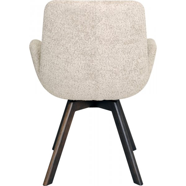 Crosby matstol - Beige/brunlackerad ek