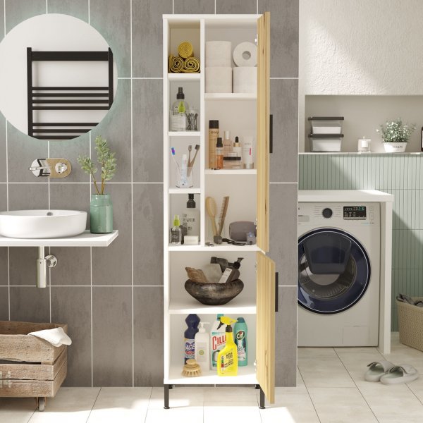 Vitale skåp 2 - Valnöt/vit Vitale skåp 2 - Valnöt/vit