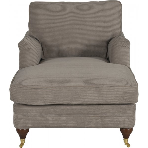 Canapé fauteuil Howard en velours côtelé beige foncé Canapé fauteuil Howard en velours côtelé beige foncé