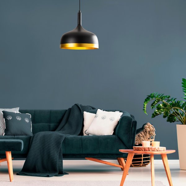 Sivani taklampa 826 - Svart/guld