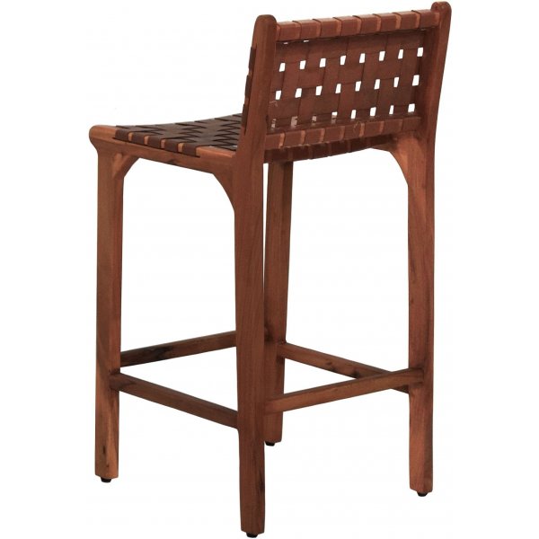 Porto Bello Barstol Teak / Anilinläder Porto Bello Barstol Teak / Anilinläder