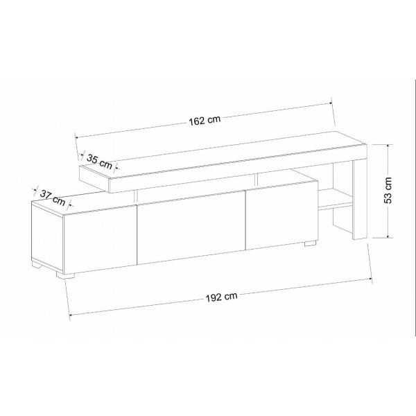 Meuble TV Beliz - Blanc Meuble TV Beliz - Blanc