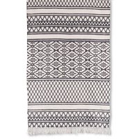 Stentvättad bomullsmatta Tarifa - Svart - 75x150 cm Stentvättad bomullsmatta Tarifa - Svart - 75x150 cm