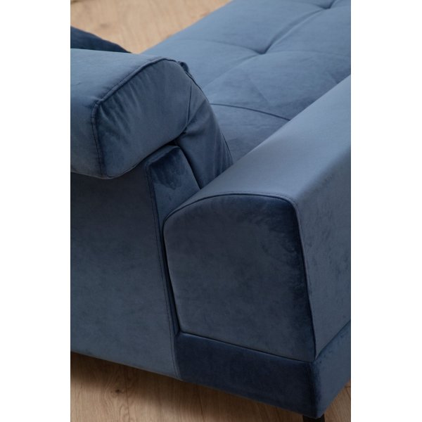 Canapé divan Frido gauche - Bleu Canapé divan Frido gauche - Bleu