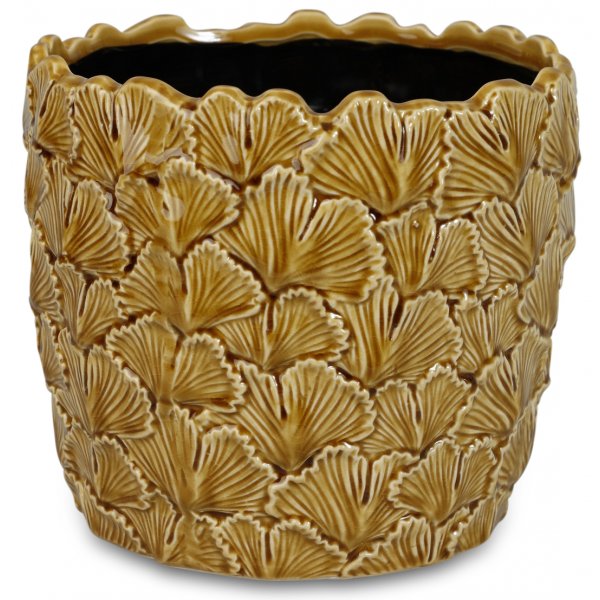 Kruka Ginkgo H16 cm - Gul