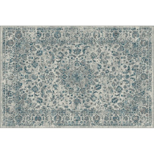 Konstsilkesmatta Boa Vista - Bl/beige