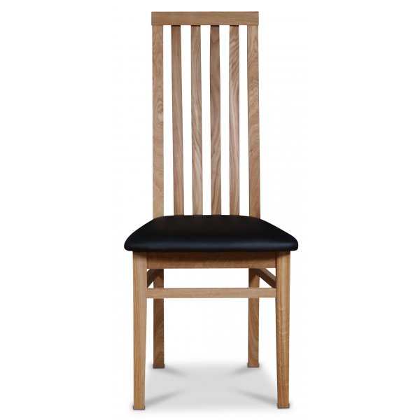 Alaska stol - Oljad ek/svart PU + Möbeltassar Alaska stol - Oljad ek/svart PU + Möbeltassar