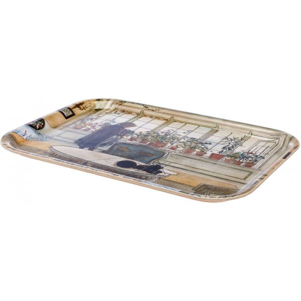 Blomster bricka 20 x 27 cm - Multi