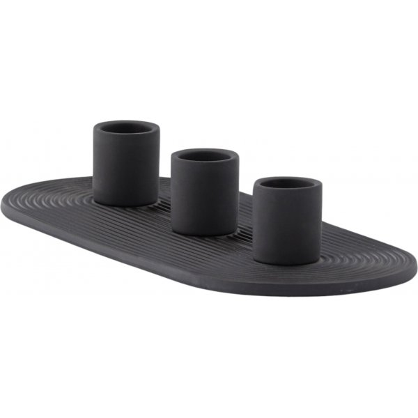 Dian ljusstake 24 x 10,5 x 4 cm - Svart