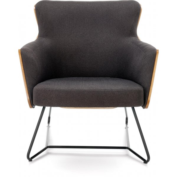 Fauteuil Relax - Gris & Noyer